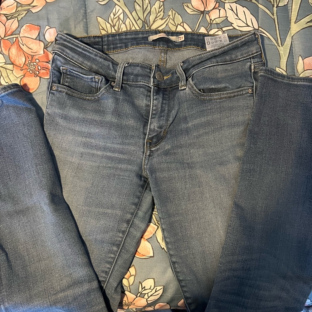Levi's Blue Skinny Jeans with Vintage Fade